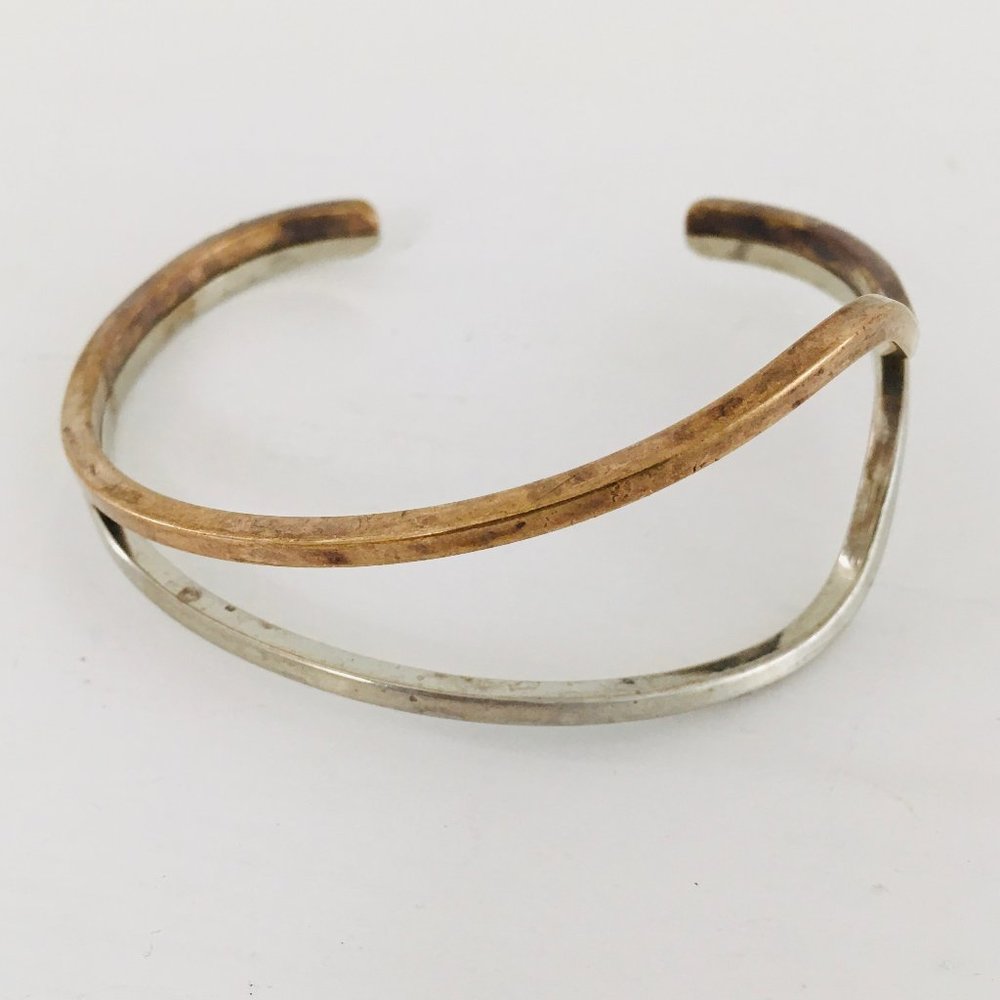 Silver and brass bracelet